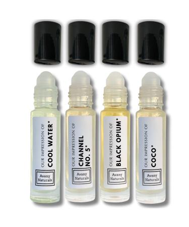 Perfume Oils for Women Long Lasting - Mini Perfume Set Replicant Perfume Body Oils Must Haves for Women Smells Goods for Women 4 Pc (Best Set)