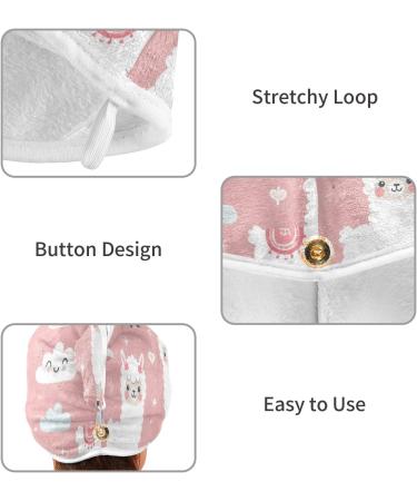 Funny Llama Hair Towel 2 Pack | Super Absorbent Quick Dry Turbans for Women & Girls - Buy Online on GoSupps.com