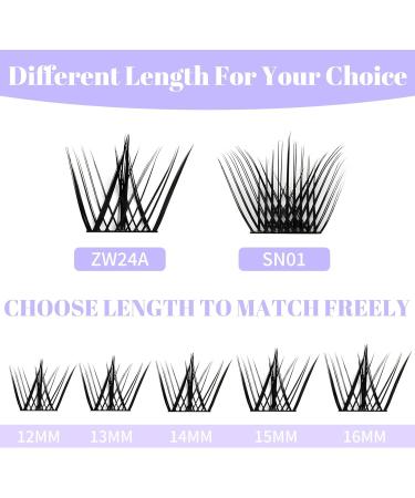 Individual Lashes 0.07mm Cluster D Curl 12-16mm Mixed Long Eyelashes Extension Kit - Buy Online on GoSupps.com