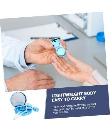 Buy Healeved Starry Sky Glasses Case & Contact Lens Container - Travel Suite Hard PP Blue (7.5x7.5 cm) | International Shipping Available - Buy Online on GoSupps.com