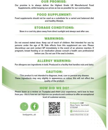 Bodygenix UVA Ursi Capsules - Organic 500mg Supplement for Healthy Immune System & Urinary Infections - Pack of 30 Capsules - Buy Online on GoSupps.com