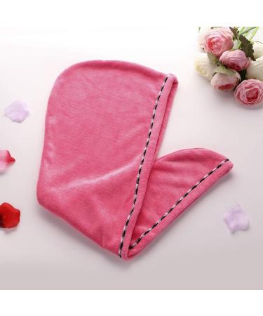 Frcolor Hair Drying Towel Set - Ultra Absorbent Twist Hair Turban Duo in Pink Purple | Hair Wrap Cap for Quick Drying - Buy Online on GoSupps.com