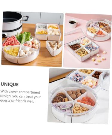 Alipis Dried Fruit Plate Lunchbox Vegetable Platter Kid Snack Serving Tray Candy Case Fruit Tray Household 26X7.5CM White - Buy Online on GoSupps.com