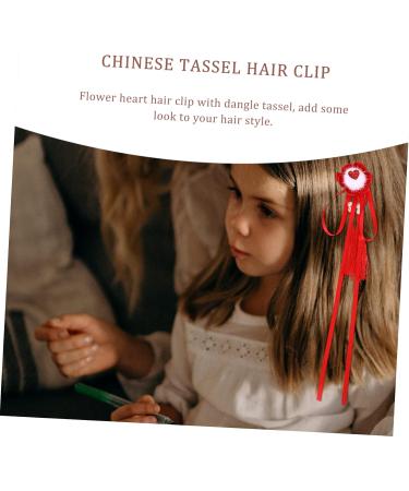 MAGICLULU 2 Pairs Hair Accessories Tassel Hair Clip Flower Hair Clips for Women Hair Barrettes for Chinese Style Barrettes Tassel Barrette Pom Miss Fabric Heart-shaped Issue Card - Buy Online on GoSupps.com