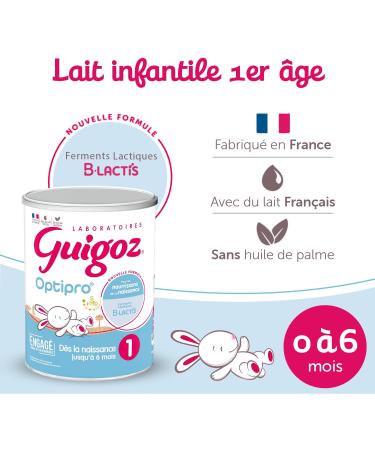 GUIGOZ OPTIPRO 1 Lait b b en poudre 1er ge - de 0 6 mois - Bo te de 830g - Buy Online on GoSupps.com