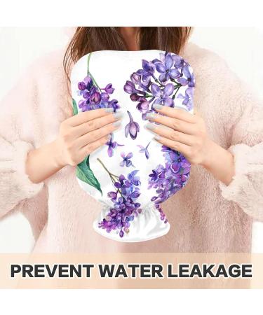Hot Water Bottle with Cover - 1L Purple Butterfly Design | Pain Relief for Children Men & Women - BAP-Free - Buy Online on GoSupps.com