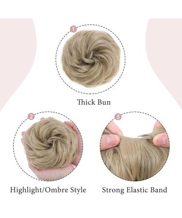 Premium Ashblond Hair Extensions | Realistic Hair Ties & Updos | Voluminous Ponytail & Dutt - 45g - Buy Online on GoSupps.com