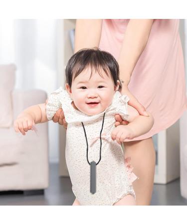 Healifty Kids Teeth Soother Necklace - Red Teether Pendant for Babies | Chewable Molar Toy for Teething Relief - Blue Tooth Ring Included | Biting Tools for Infants - 7.5x1.2x1.2cm - Buy Online on GoSupps.com