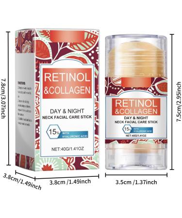 Retinol & collagen facial care stick 40 g retinol firming cream against wrinkles day and night neck firming cream longlasting care for all skin types - Buy Online on GoSupps.com
