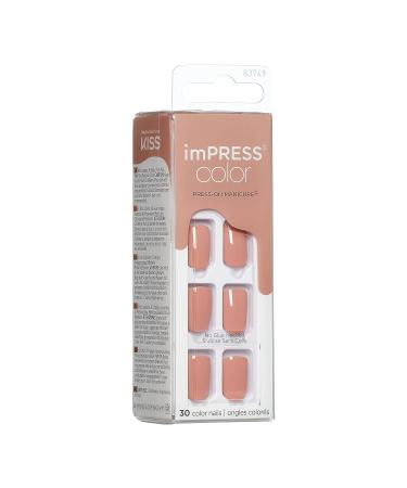 KISS imPRESS Color Press-On Gel Nails Kit - Short Length Sandbox | PureFit Technology | Polish-Free Manicure with Prep Pad & Tools - Buy Online on GoSupps.com