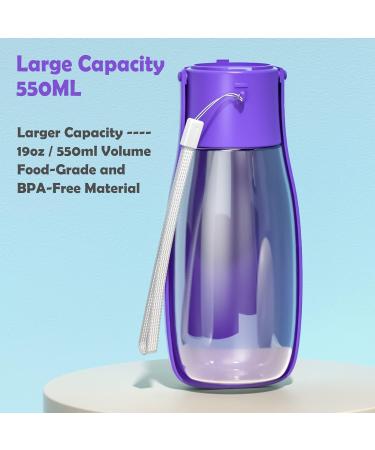 Peteast Foldable Dog Drinking Bottle | Dishwasher-Safe | Portable & Exhaustion-Proof for Hiking | Perfect for Dogs & Cats - Roland Purple - Buy Online on GoSupps.com