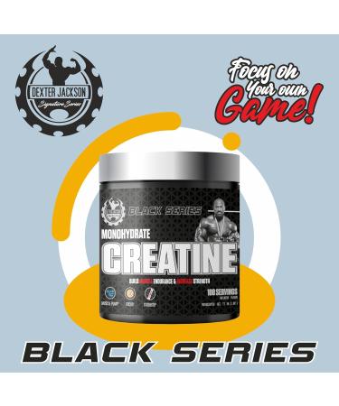 DEXTER JACKSON Black Series Monohydrate Creatine | 300g | 100 Servings | Premium Micronized Creatine for Strength Muscle Growth & Recovery - Buy Online on GoSupps.com