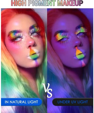  Lestpola Mascara & Eyeliner Green UV Neon Waterproof Volume and Long Eyeliner Liquid Colorful UV Activated Makeup Long Lasting Fluorescent Festival Accessory for Party Halloween Carnival - Buy Online on GoSupps.com