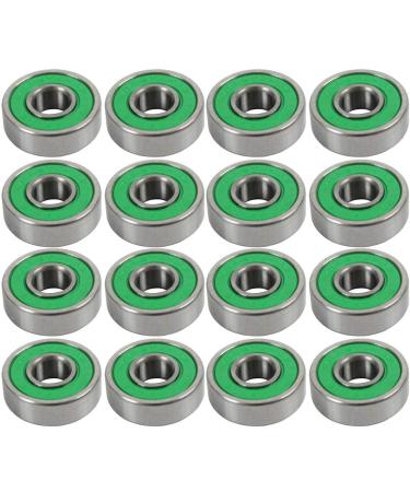 Amphetamine Inline Skate Speed Bearings - Set of 16 - Choose from Ceramic, Stainless Steel, ABEC 5, ABEC 7 - Enough for 8 Wheels - Pre-Lubricated