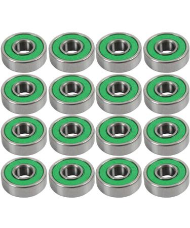 Amphetamine Inline Skate Speed Bearings - Set of 16 - Choose from Ceramic, Stainless Steel, ABEC 5, ABEC 7 - Enough for 8 Wheels - Pre-Lubricated