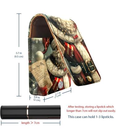 Travel Lipstick Organizer Case | Portable Makeup Bag with Mirror | Santa Claus Holiday Gift - Buy Online on GoSupps.com