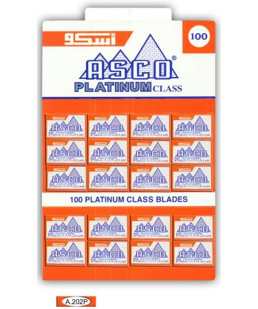 100 ASCO Platinum razor blades