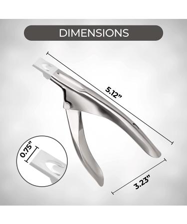 Professional Acrylic Nail Clipper for Home and Salon Use - Stainless Steel Adjustable Clipper for Fake and Acrylic Nails (Silver) - Buy Online on GoSupps.com