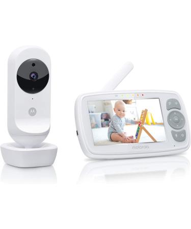 Motorola Nursery Ease 34 - Baby Monitor with Camera - 4.3 Inch Video Baby Monitor Display - Night Vision Bidirectional Communication Lullabies Zoom Room Temperature Monitoring - White - Buy Online on GoSupps.com