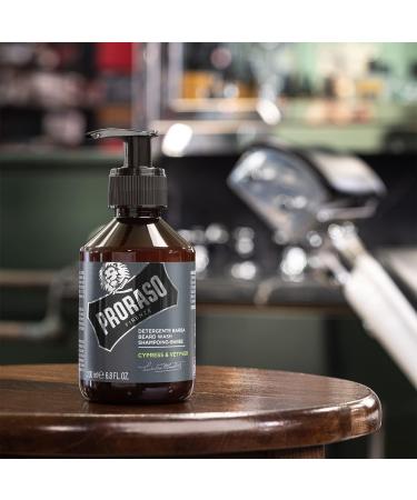Proraso Shampoing Barbe Cypr s & V tiver 200 ml Shampoing pour barbe parfum qui adoucit soigne et limine en douceur les impuret s Fabriqu en Italie Cypress and Vetyver 200 ml (Lot de 1) - Buy Online on GoSupps.com