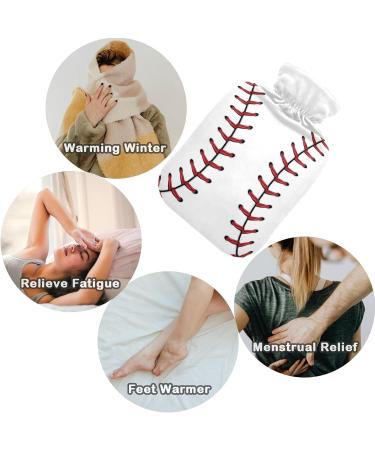 Naanle 2L Transparent Hot Water Bottle for Pain Relief | Softball Baseball Design | Bed & Feet Warmer | Heat & Cold Therapy - Buy Online on GoSupps.com