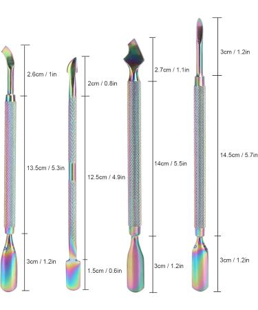 Cuticle Pusher Eco Friendly Nail Cuticle Pusher Rust-Proof Stainless Steel with Storage Box for Manicurist for Nail Salon - Buy Online on GoSupps.com