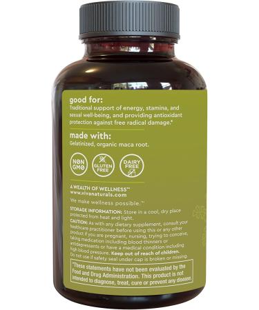 Viva Naturals Peruvian Maca Root Capsules - 250 Count for Energy & Hormonal Balance - Buy Online on GoSupps.com