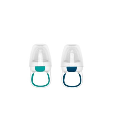 OXO Tot Silicone Self-Feeder 2 Pack Teal/Navy Teal and Navy 2 Count (Pack of 1)