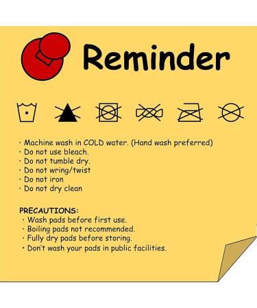 Organic Cotton Reusable Cloth Panty Liners for Teens - 5 PCS LUCKYPADS Washable Sanitary Pads (7.0 inch) - Buy Online on GoSupps.com