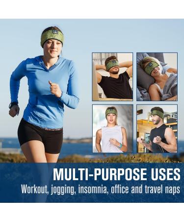 Musicozy Bluetooth 5.2 Headband Sports Sleep Headphones - Wireless Music Eye Mask Earbuds for Side Sleepers - IPX6 Waterproof & Pack of 2 - Buy Online on GoSupps.com