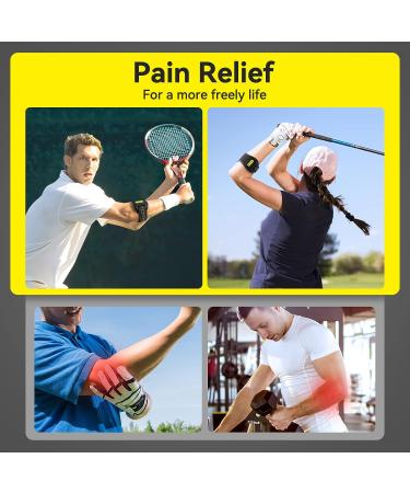 AGPTEK Elbow Brace for Tendonitis, Tennis & Golfers Elbow Support - Compression Arm Band for Pain Relief - Adjustable Wrap with Compression Pad for Men & Women - Buy Online on GoSupps.com