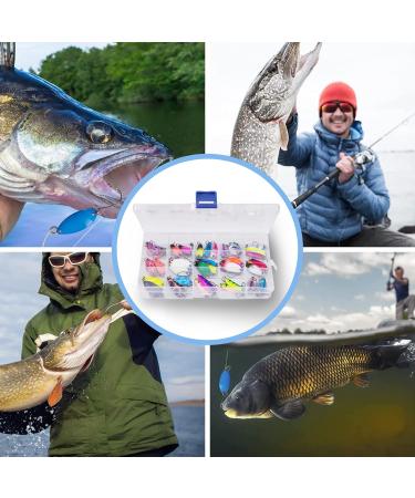 46-Piece Fishing Trout Spoon Set | Spinner Bait & Accessories for Trout Perch Salmon & Pike Fishing - Buy Online on GoSupps.com