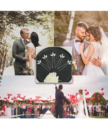 Bridal Wedding Hair Pins - 5PCS Silver Rhinestone Hair Accessories - Buy Online on GoSupps.com