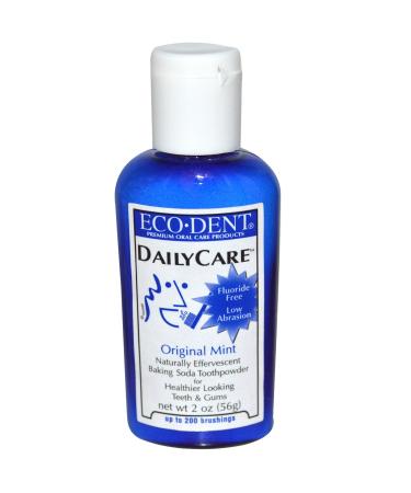 Eco-Dent Daily Care Baking Soda Toothpowder Original Mint 2 oz (56 g)(pack of 3)