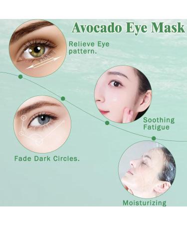Avocado Under Eye Patches - 60pcs | Korean Skincare Anti-Wrinkle Treatment for Puffy Eyes, Dark Circles, and Eye Bags - Buy Online on GoSupps.com
