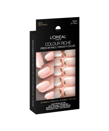 L Or al Paris Colour Riche Press-on Nails 24 Nails 1 ounces Heart of Gold