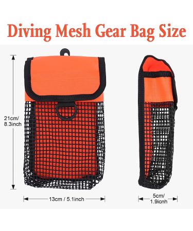 Scuba Diving Gear Bag with Finger Reel/SMB Safety Buoy, Mesh Storage Pocket - Snorkeling Equipment Carry Pouch in Orange - Buy Online on GoSupps.com