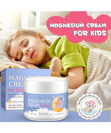 Magnesium Cream for Kids -Magnesium Oil Lotion For Bone & Muscle Relaxation Soothe and Nourish Skin with Calendula Aloe Vera Shea Butter-All-Natural Magnesium Oil for Kids' Calm Sweet Sleep Experience - Buy Online on GoSupps.com