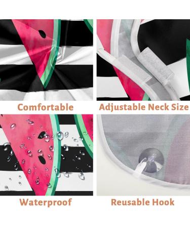 Watermelon Stripe Beard Bib - Waterproof Hair Catcher Apron for Men Non-Stick Grooming Cape with Suction Cups Perfect Gift for Shaving & Trimming - Buy Online on GoSupps.com