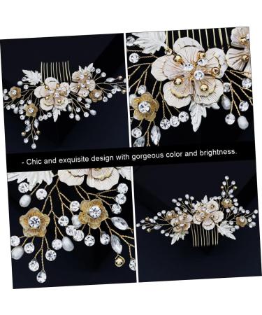 Mikinona 1pc Comb Rhinestone Headdress Headwear Decor Bridal Headdress Flower Shape Headdress Retro Rhinestone Headwear Rhinestone Flower Shape Headwear - Buy Online on GoSupps.com
