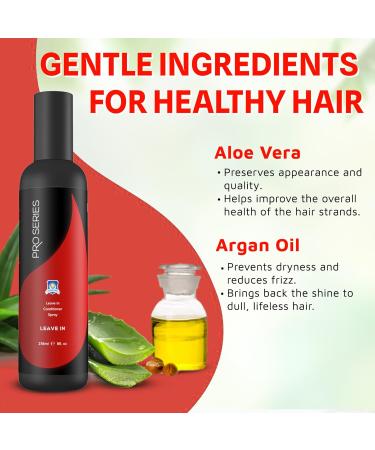 Pro Series Leave In Conditioner Spray 8oz | Daily Hair Care Heat Protectant Anti-Frizz Moisturizes Detangles for Lace Wigs & Hair Systems - Buy Online on GoSupps.com