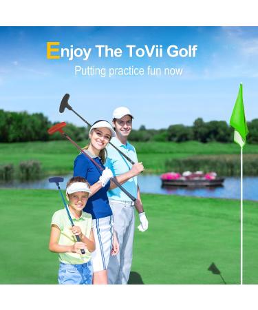 ToVii Adjustable Golf Putter with Nitrile Rubber Top - Left & Right Handed, Sturdy Aluminum Shaft - Blue - Buy Online on GoSupps.com