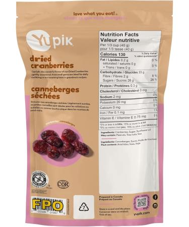 Yupik Dried Cranberries 227 g Gluten-Free Kosher Dried Fruits Whole Cranberries Lightly Sweetened Healthy Snacks - Buy Online on GoSupps.com