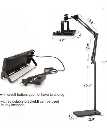 Dorhui 50W Floor LED Exposure Unit for Screen Printing | UV Screen Printing Exposure Light with Light Stand - Buy Online on GoSupps.com