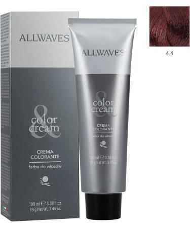 ALLWAVES Professionnelle Cream Color 44 Copper Medium Brown Hair Dye individually packed 1 x 100 ml - Buy Online on GoSupps.com