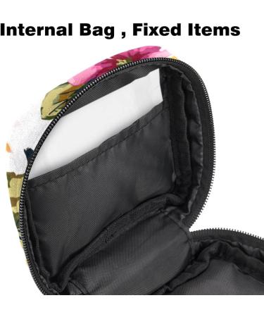 Stylish Menstruation Pad Bag with Zipper - Butterfly & Flower Design | Women's Tampon Collection Bag - Buy Online on GoSupps.com