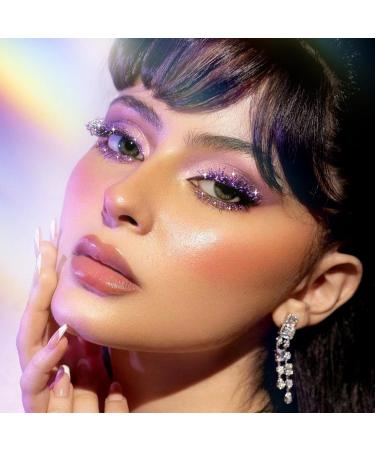 Glitter Mascara Eyeshadow Volumizing Shimmer Mascara Glitter Eyelash Mascara Long-Lasting Curling Multifunctional Glitter Mascara for Eyelashes Eyeshadow Highlight (A 3.2g) - Buy Online on GoSupps.com