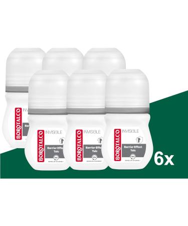  Borotalco Borotalco Roll-On Invisible Deodorant 6 x 50 ml 48 hour protection against bad odours and sweat stains thanks to the Barrier-Effect-Talc formula 0% alcohol - Buy Online on GoSupps.com