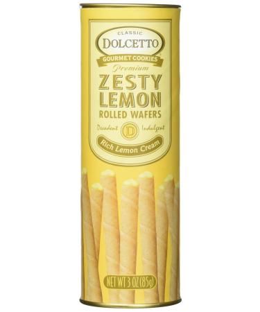 Dolcetto Zesty Lemon Rolled Wafers