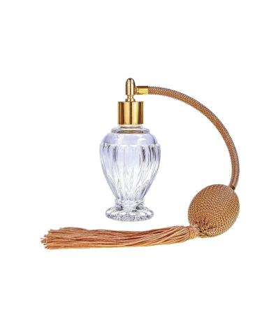 Divo Gold Tassel Perfume Bottle Atomizer 46ml. Filling Funnel & Gift Box Included (GF)